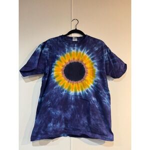VTG Sundog Shirt Mens Large Multicolor Tie Dye Sunflower Graphic Tee T-Shirt AOP